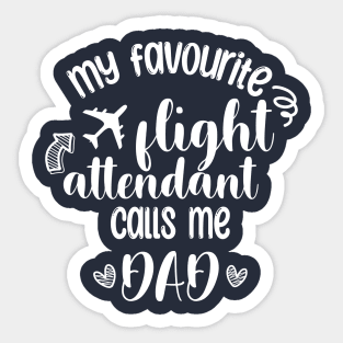 flight attendant dad Sticker